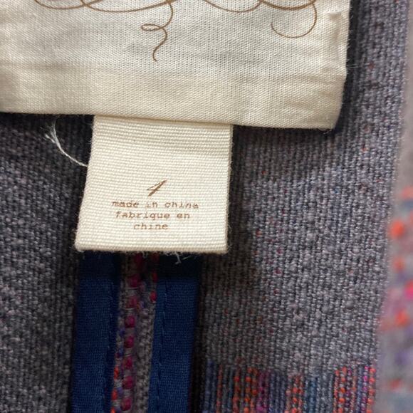 Cidra Anthropologie women’s size 4 button down embroidered jacket - Picture 2 of 6